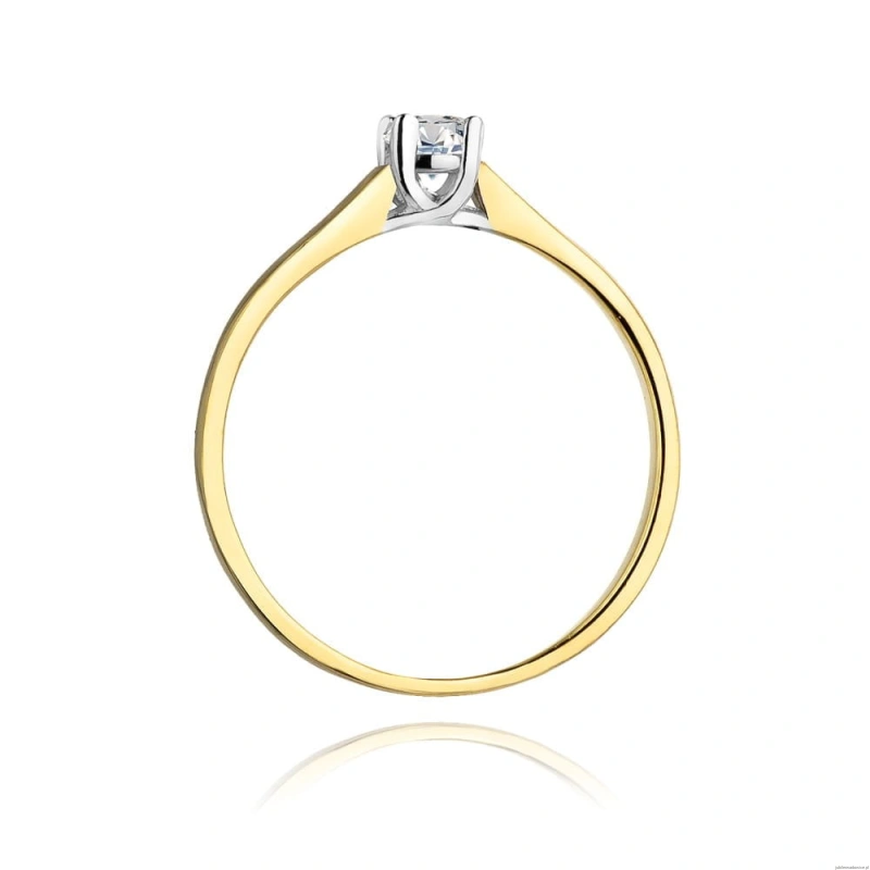 Pierścionek W0239 Diament Laboratoryjny 0,20ct żółte złoto 375