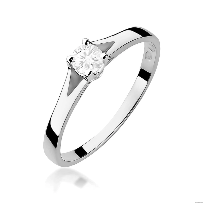 Pierścionek W0240 Diament Laboratoryjny 0,20ct białe złoto 375