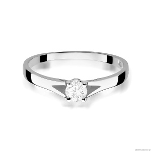 Pierścionek W0240 Diament Laboratoryjny 0,20ct białe złoto 375