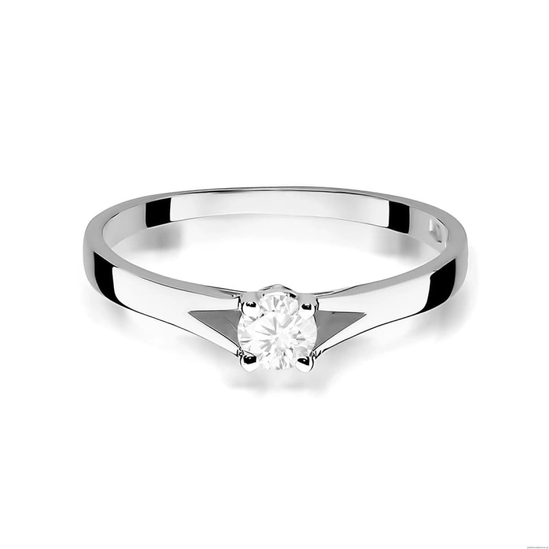 Pierścionek W0240 Diament Laboratoryjny 0,20ct białe złoto 375