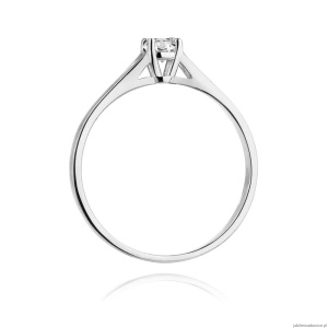 Pierścionek W0240 Diament Laboratoryjny 0,20ct białe złoto 375