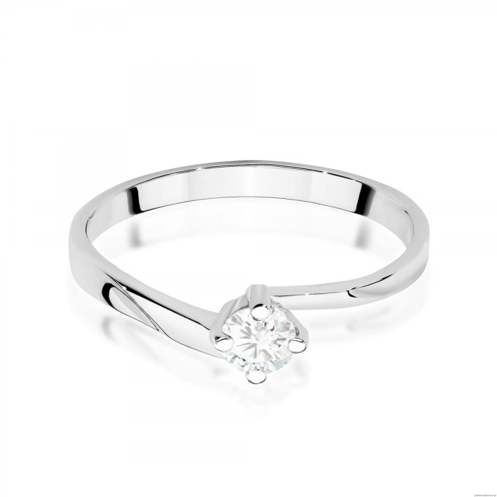 Pierścionek W0243 Diament Laboratoryjny 0,20ct białe złoto 375