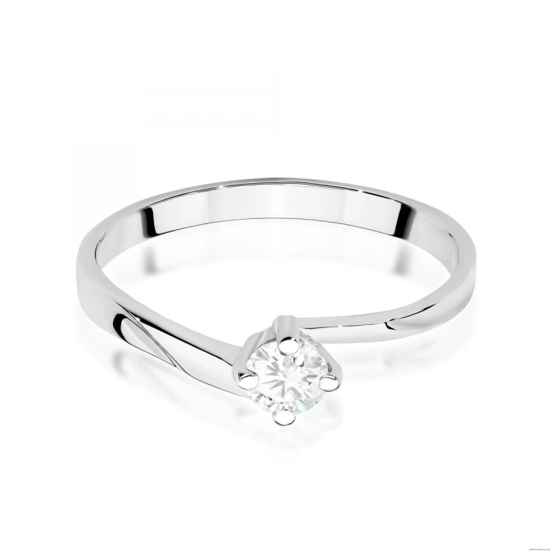 Pierścionek W0243 Diament Laboratoryjny 0,20ct białe złoto 375
