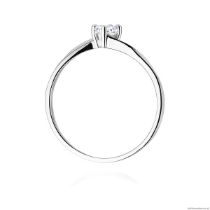 Pierścionek W0243 Diament Laboratoryjny 0,20ct białe złoto 375