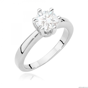 Pierścionek W0482 Diament Laboratoryjny 1,00ct białe złoto 375