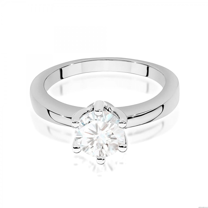 Pierścionek W0482 Diament Laboratoryjny 1,00ct białe złoto 375