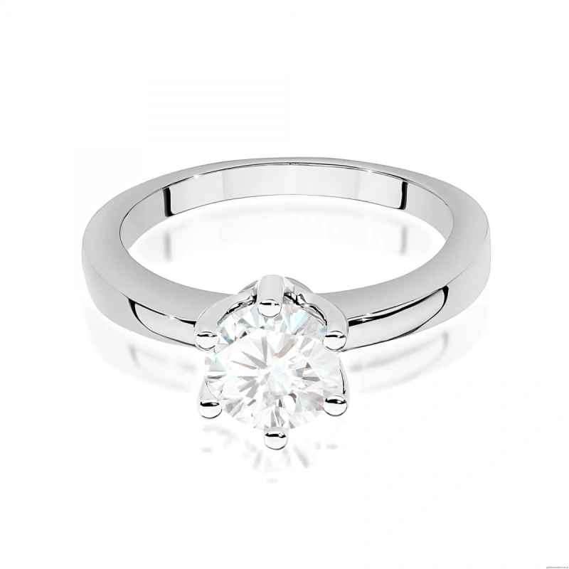 Pierścionek W0482 Diament Laboratoryjny 1,00ct białe złoto 375