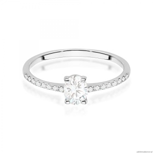 Pierścionek W0582 diament laboratoryjny 0,30ct białe złoto 375