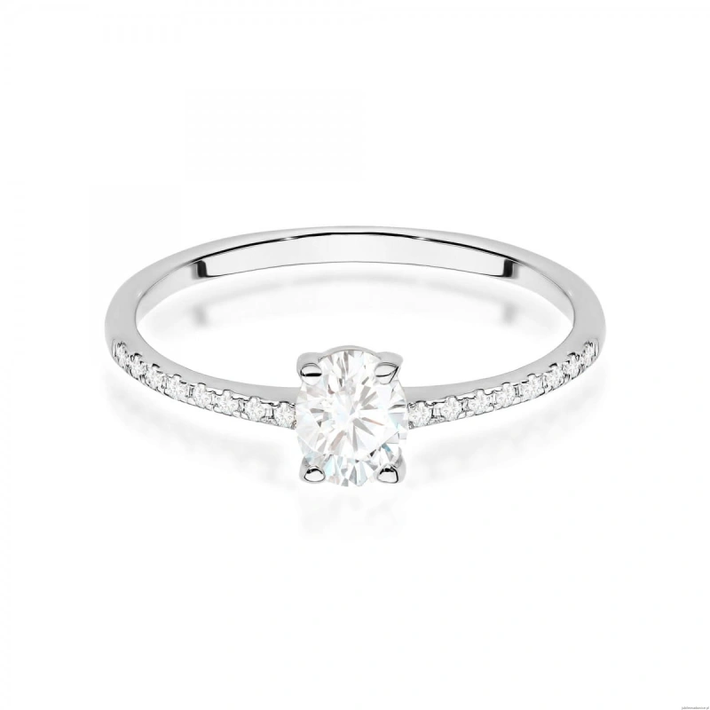 Pierścionek W0582 diament laboratoryjny 0,30ct białe złoto 375