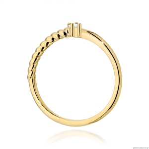 Pierścionek W0683 Diament 0,13ct żółte złoto 375