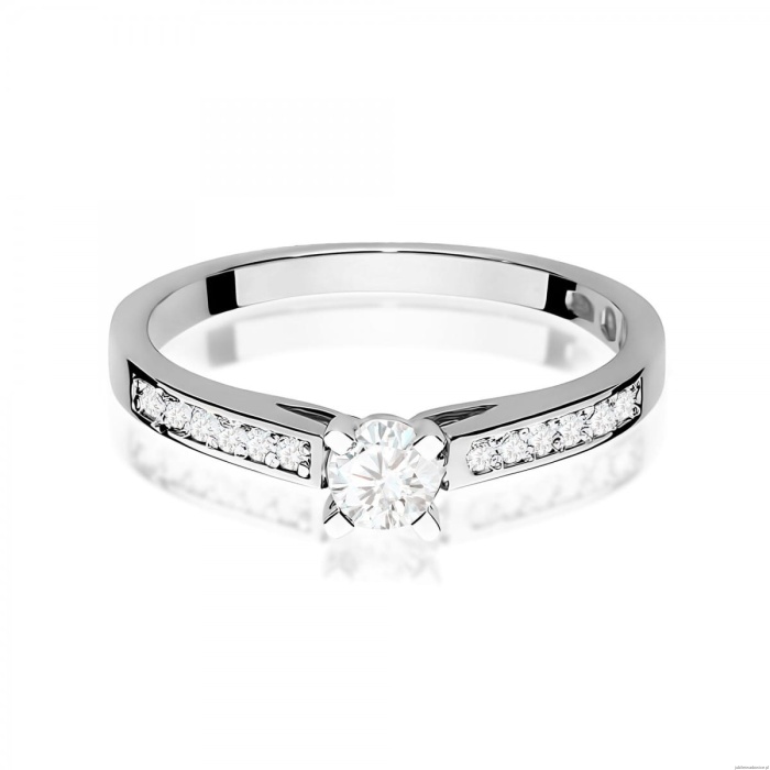 Pierścionek W0052 Diament Laboratoryjny 0,30ct białe złoto 375