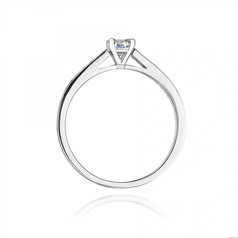 Pierścionek W0052 Diament Laboratoryjny 0,30ct białe złoto 375