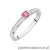 Pierścionek W0288 Różowy Topaz 0,15ct białe złoto 375