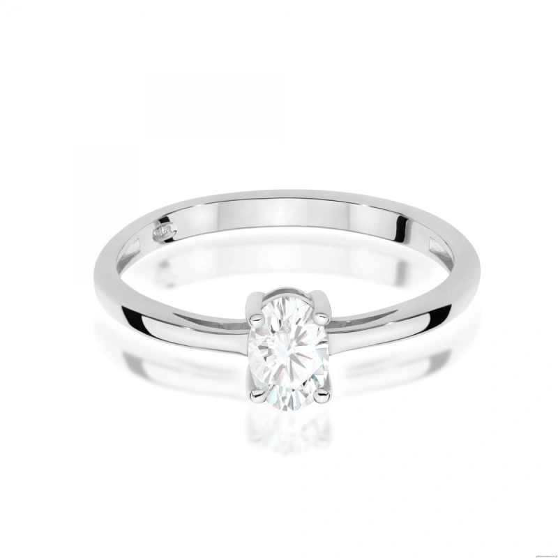 Pierścionek W0685 Diament Laboratoryjny 0,40ct białe złoto 375