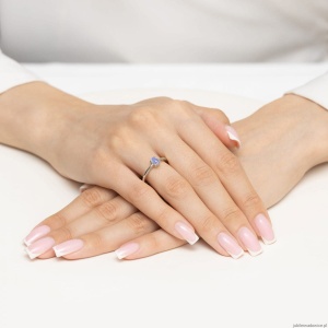 Pierścionek W0685 Tanzanit 0,40ct białe złoto 375