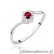 Pierścionek W0702 Rubin 0,15ct białe złoto 375