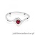 Pierścionek W0702 Rubin 0,15ct białe złoto 375