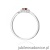Pierścionek W0702 Rubin 0,15ct białe złoto 375