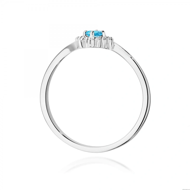 Pierścionek W0702 Topaz Swiss 0,15ct białe złoto 375