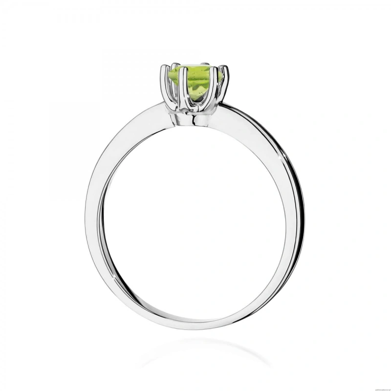 Pierścionek W0563 oliwin 0,60ct białe złoto 375
