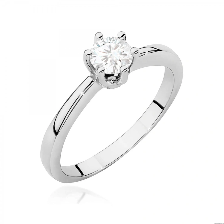 Pierścionek W0563 biały szafir 0,50ct białe złoto 375
