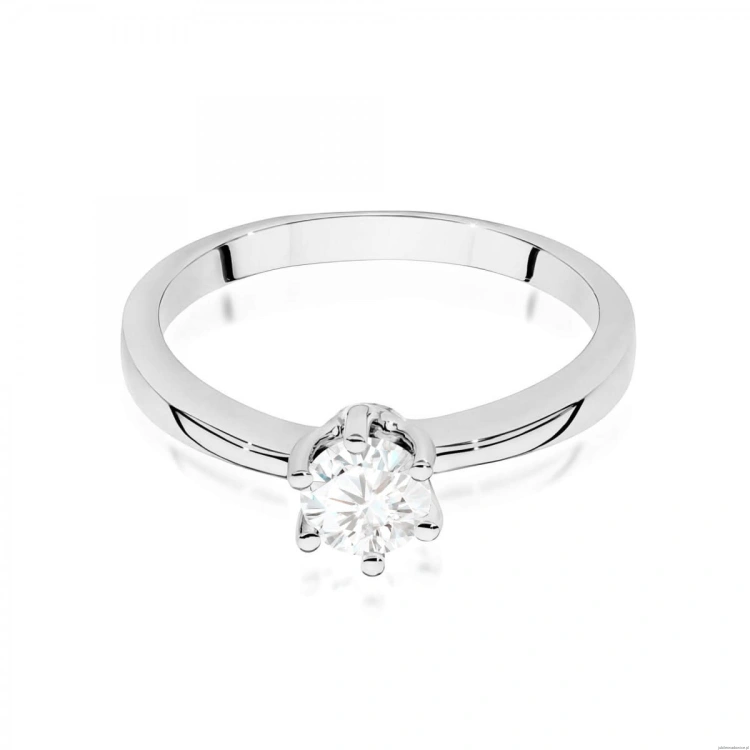 Pierścionek W0563 biały szafir 0,50ct białe złoto 375
