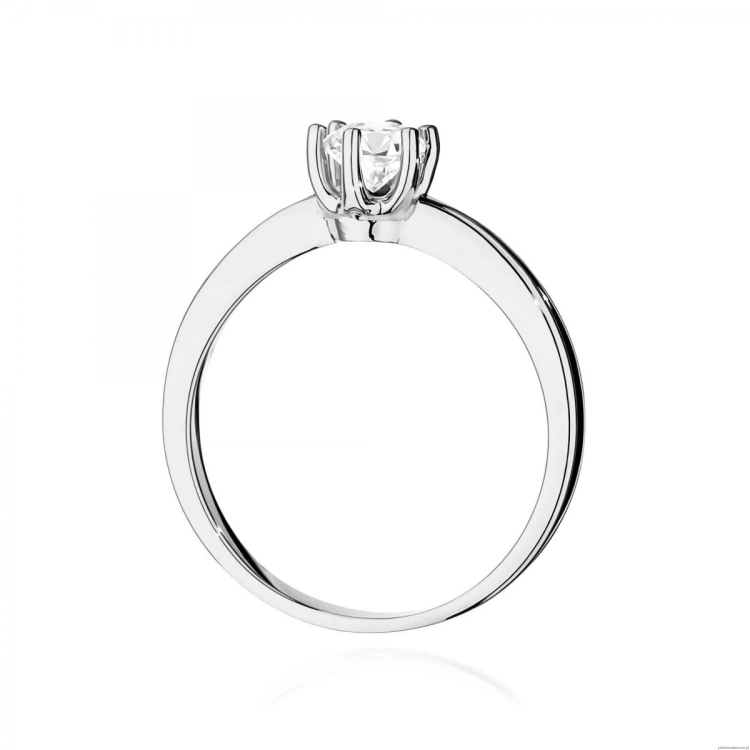 Pierścionek W0563 biały szafir 0,50ct białe złoto 375