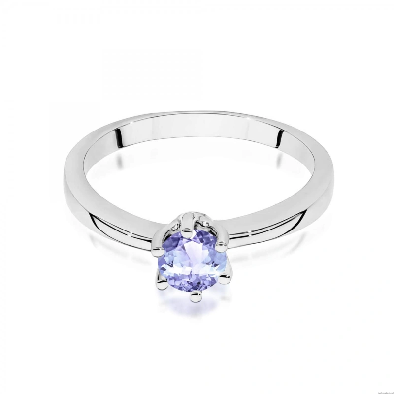 Pierścionek W0563 z tanzanitem 0,50ct białe złoto 375