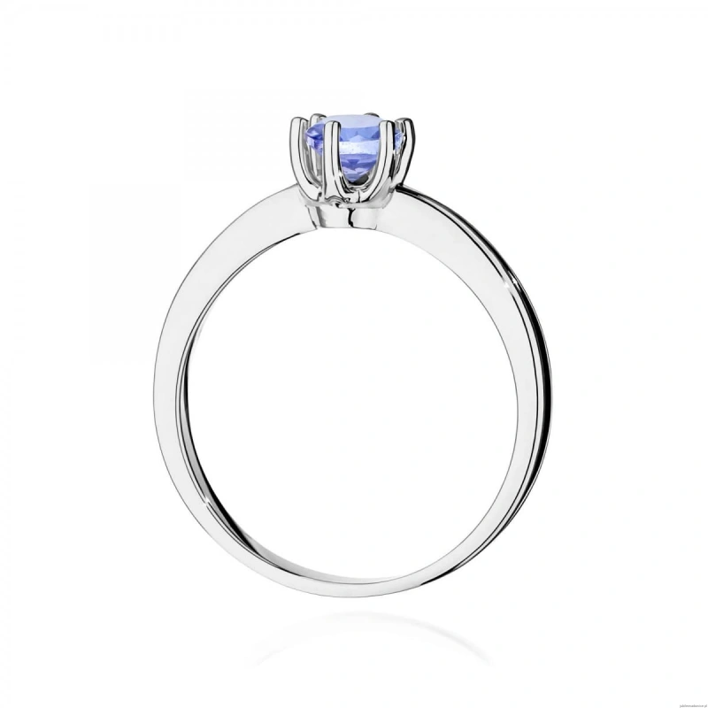 Pierścionek W0563 z tanzanitem 0,50ct białe złoto 375