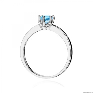 Pierścionek W0563 Topaz Swiss 0,50ct białe złoto 375