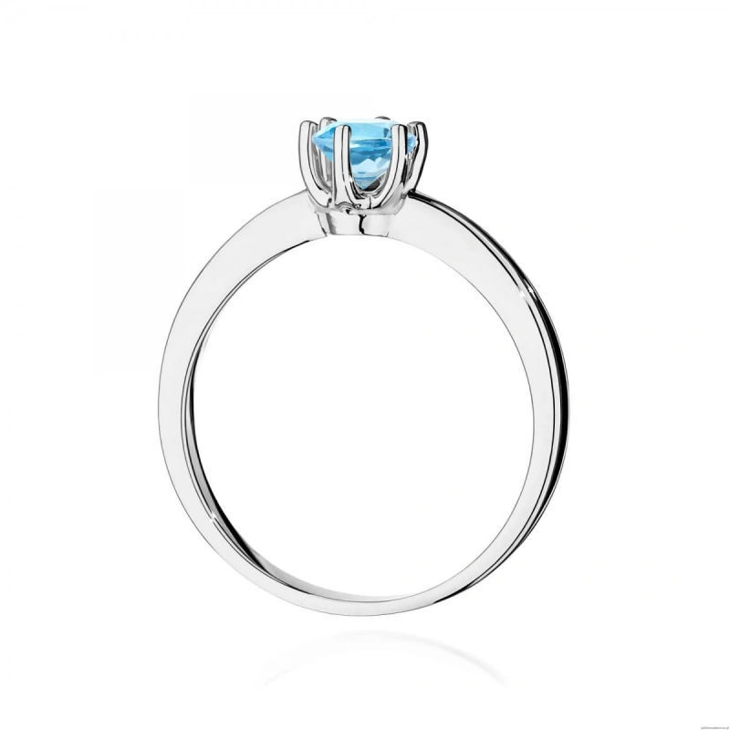 Pierścionek W0563 Topaz Swiss 0,50ct białe złoto 375