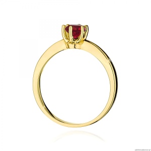 Pierścionek W0563 rubin 0,60ct żółte złoto 375