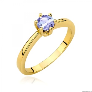 Pierścionek W0563 tanzanit 0,50ct żółte złoto 375