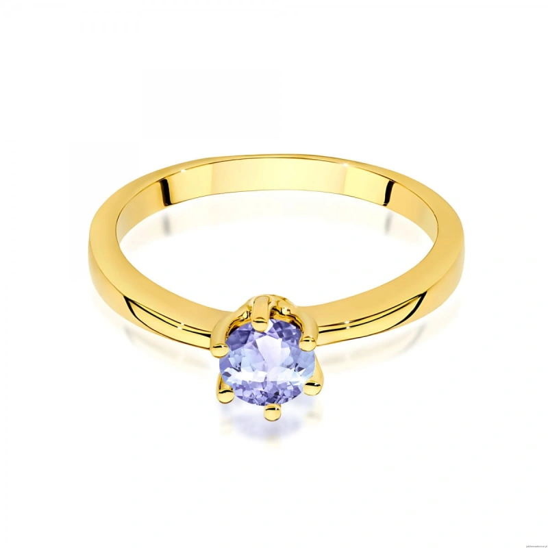 Pierścionek W0563 tanzanit 0,50ct żółte złoto 375