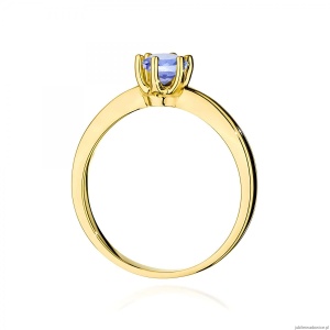 Pierścionek W0563 tanzanit 0,50ct żółte złoto 375