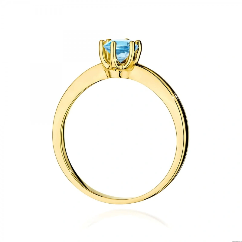 Pierścionek W0563 Topaz Swiss 0,50ct żółte złoto 375