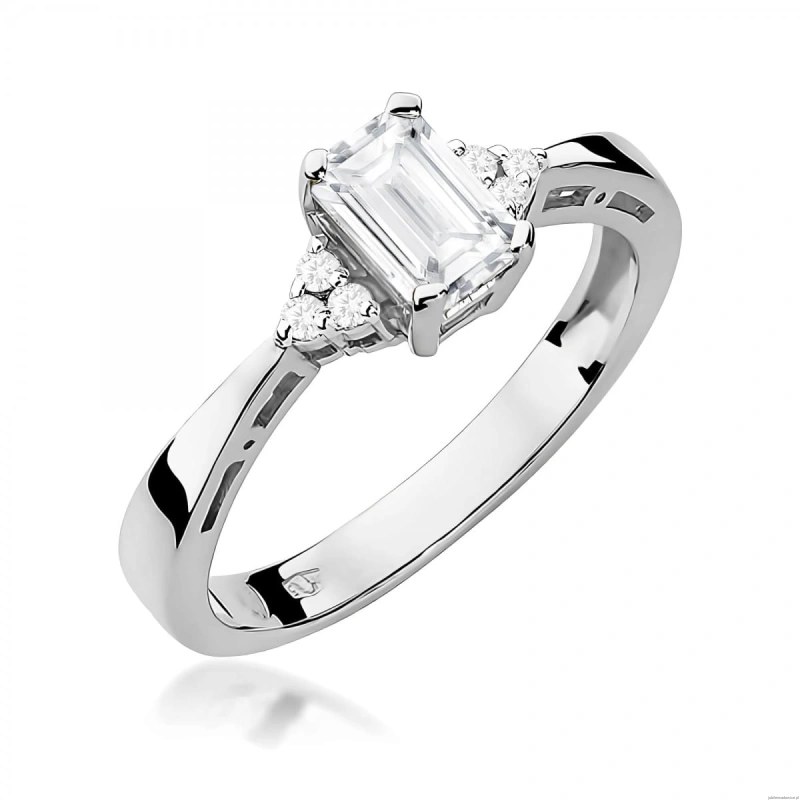 Pierścionek W0002 Diament Laboratoryjny 0,60ct białe złoto 375