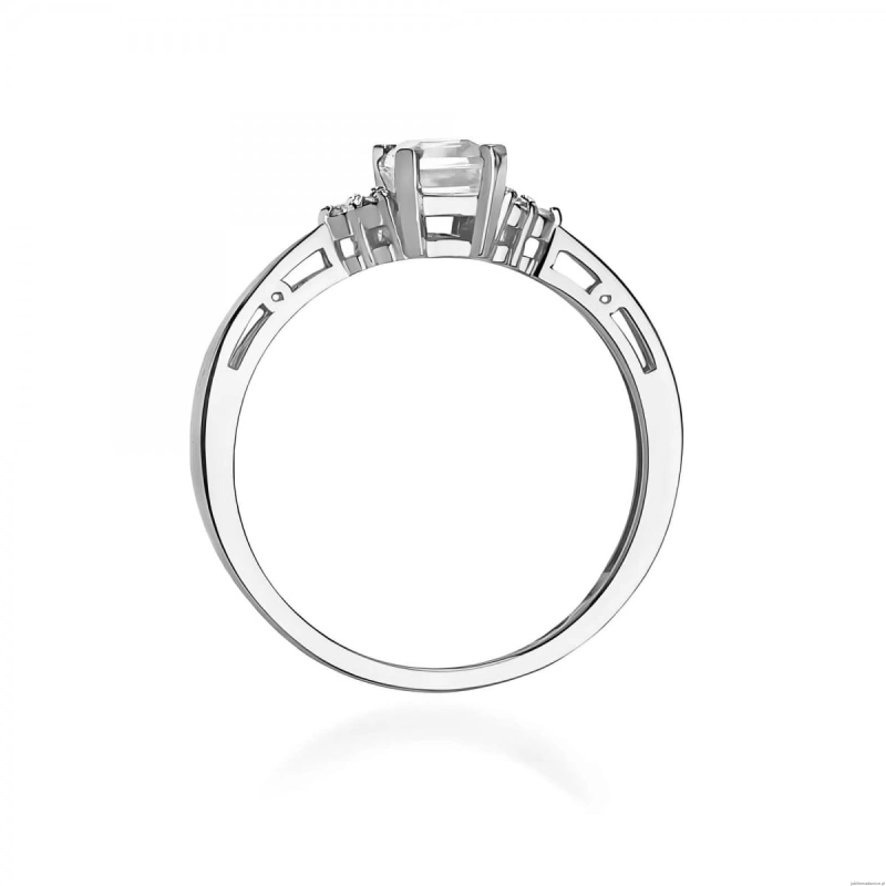 Pierścionek W0002 Diament Laboratoryjny 0,60ct białe złoto 375