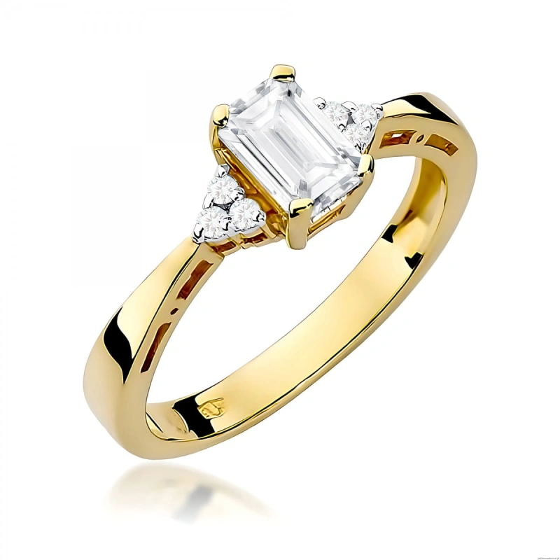 Pierścionek W0002 Diament Laboratoryjny 0,60ct żółte złoto 375