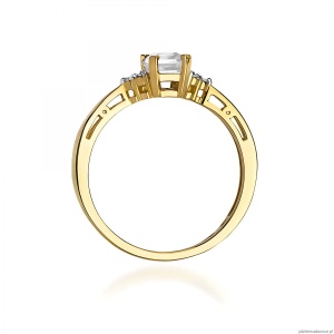 Pierścionek W0002 Diament Laboratoryjny 0,60ct żółte złoto 375