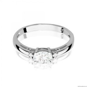Pierścionek W0006 Diament Laboratoryjny 0,40ct białe złoto 375