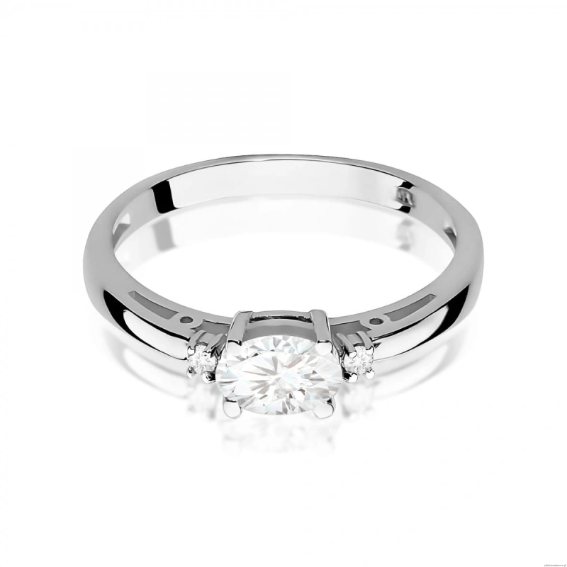 Pierścionek W0006 Diament Laboratoryjny 0,40ct białe złoto 375
