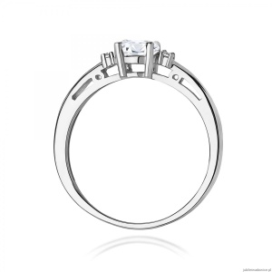 Pierścionek W0006 Diament Laboratoryjny 0,40ct białe złoto 375