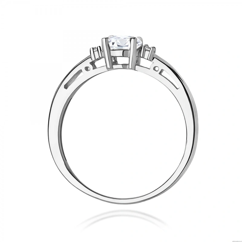 Pierścionek W0006 Diament Laboratoryjny 0,40ct białe złoto 375