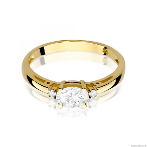 Pierścionek W0006 Diament Laboratoryjny 0,40ct żółte złoto 375