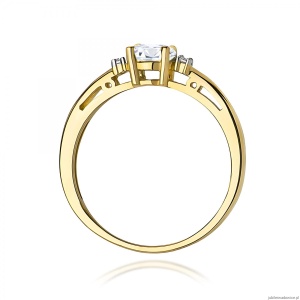 Pierścionek W0006 Diament Laboratoryjny 0,40ct żółte złoto 375