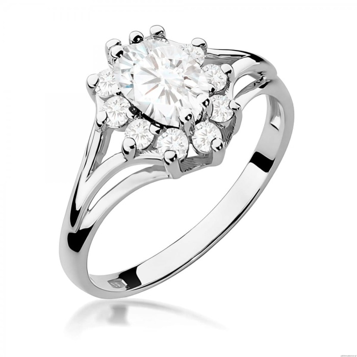 Pierścionek W0037 Diament Laboratoryjny 0,70ct białe złoto 375