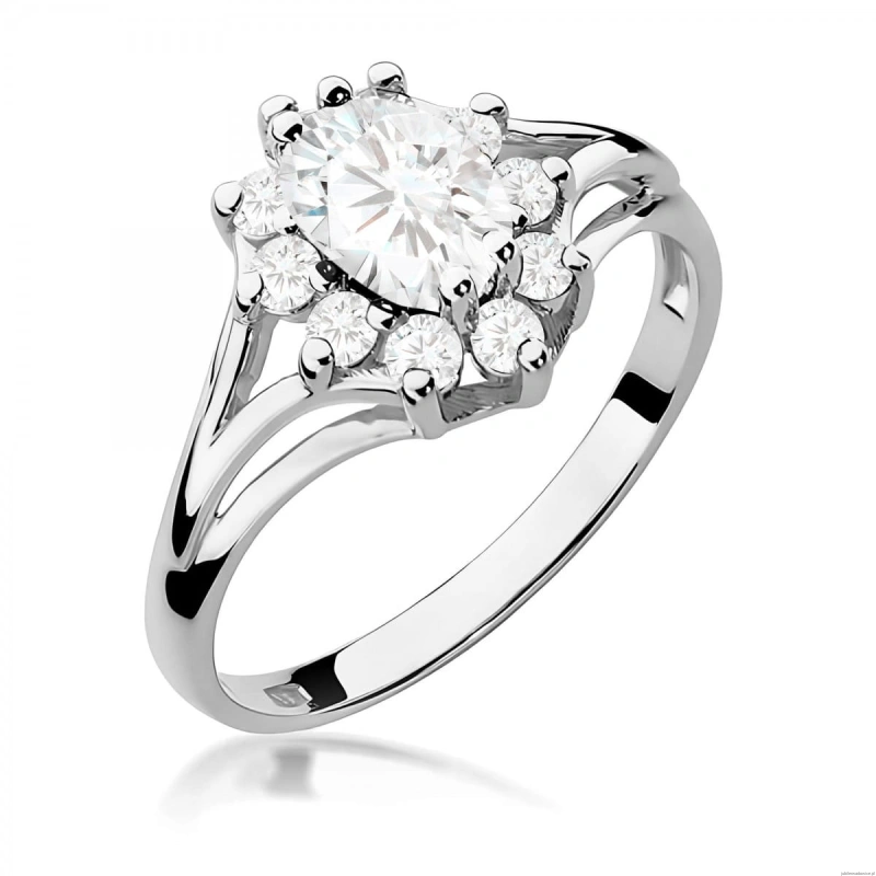 Pierścionek W0037 Diament Laboratoryjny 0,70ct białe złoto 375