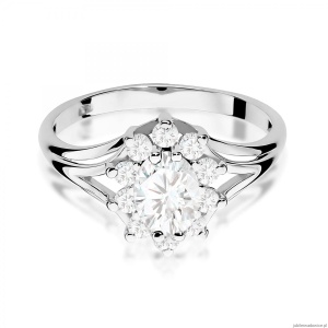 Pierścionek W0037 Diament Laboratoryjny 0,70ct białe złoto 375