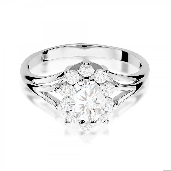 Pierścionek W0037 Diament Laboratoryjny 0,70ct białe złoto 375